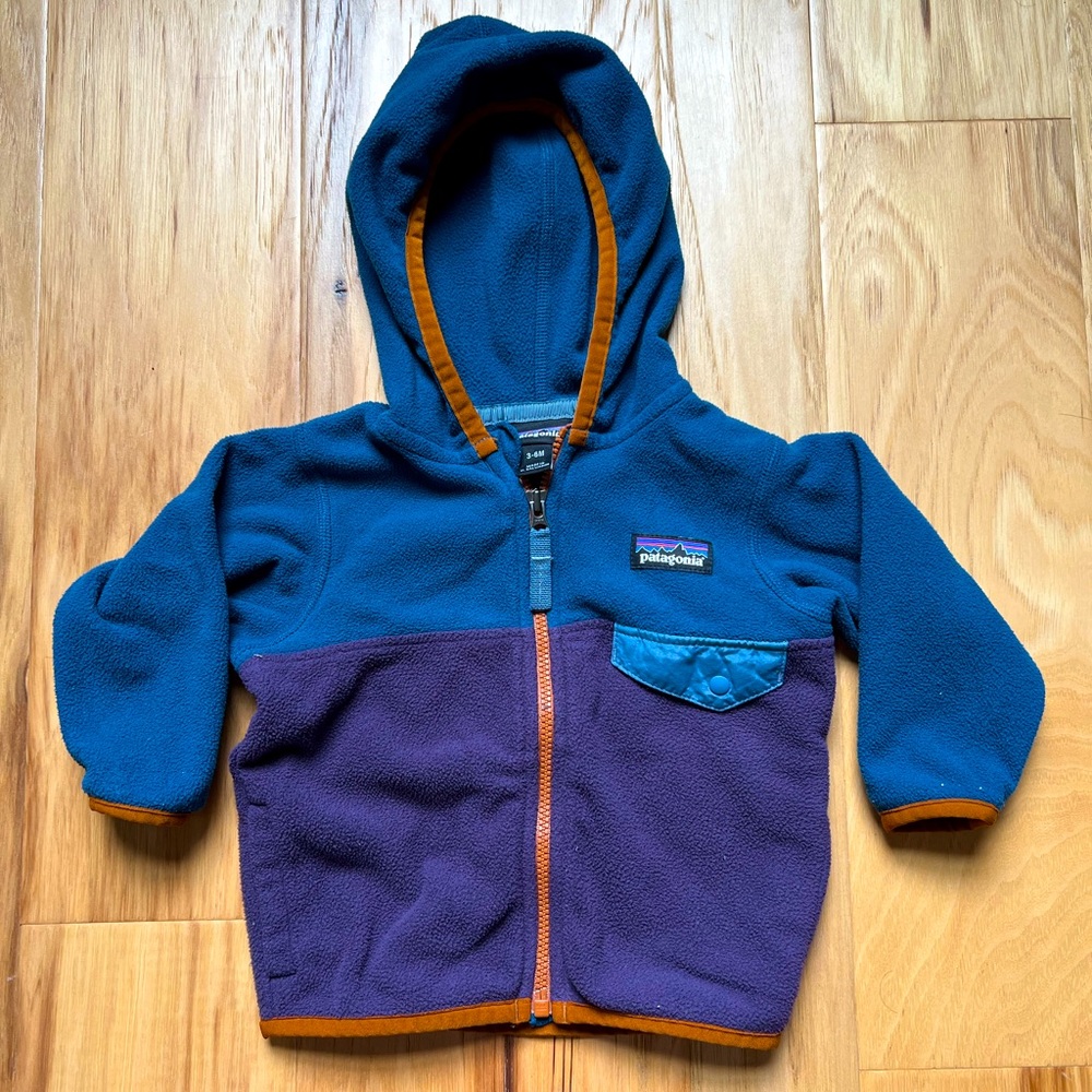 Patagonia Fleece Zip Jacket, baby size 3-6mo